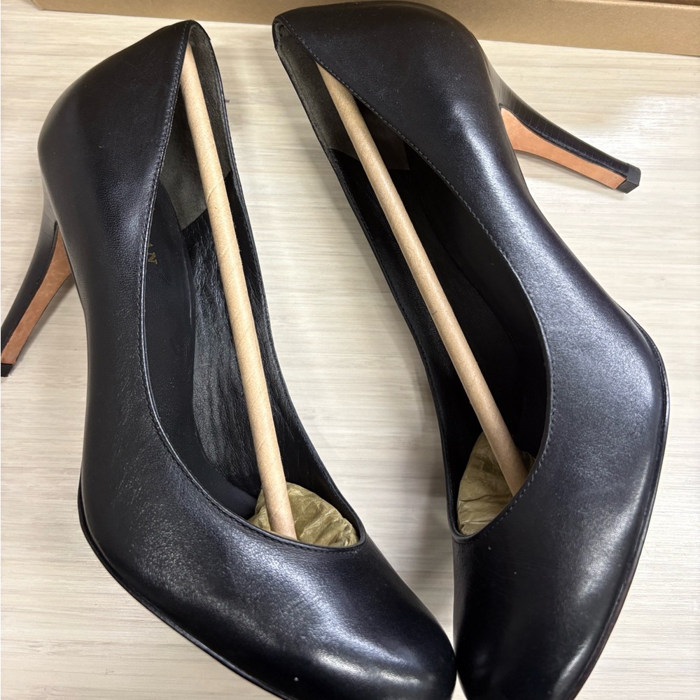 Elegant Black Leather Heels